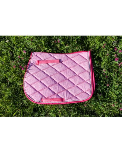 Glitter zadeldoek pink 